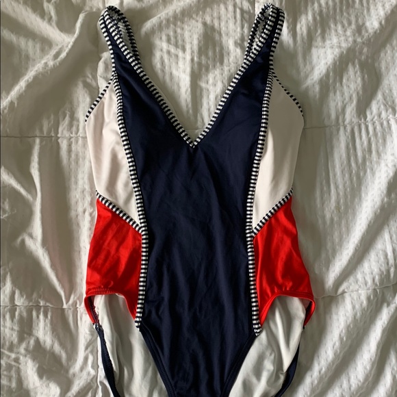 SOLD Tommy Hilfiger Color block One-piece Swimsuit - Picture 1 of 3